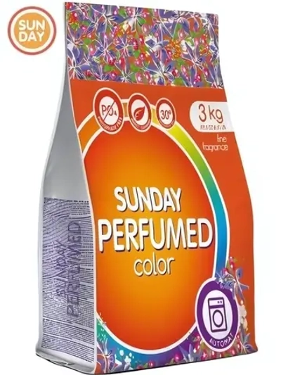 Порошок стиральный SUNDAY Автомат универсальный для цветного автомат 3 кг м/у