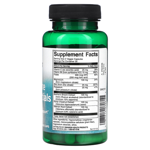 Swanson, Nighttime Leg Essentials, 60 растительных капсул