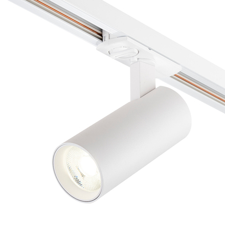 Светодиодный светильник для однофазной трековой системы 15Вт, 1200лм, 4000K, Ra>80, металл, белый матовый
