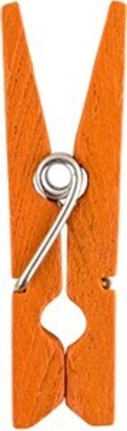 Декоративная прищепка, 30 мм, цвет оранжевый