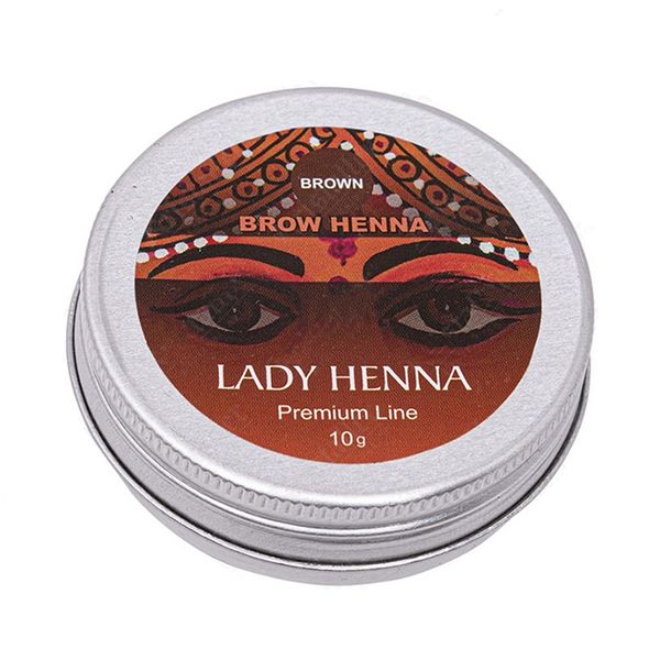 Lady Henna Premium Line Краска для бровей на основе хны. Коричневый 10 г