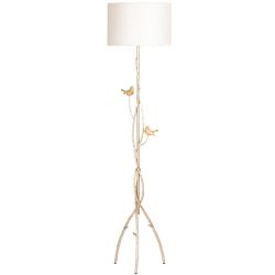 Светильник напольный торшер Терра с абажуром Винтаж-2 Айвори