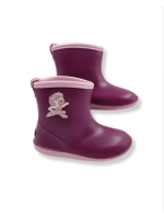 Теплые детские резиновые сапоги для девочки с шерстью