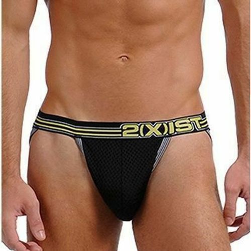 Мужские трусы джоки спортивные черные в сетку 2xist Black Jock