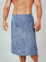 Килт махровый для бани лазурь