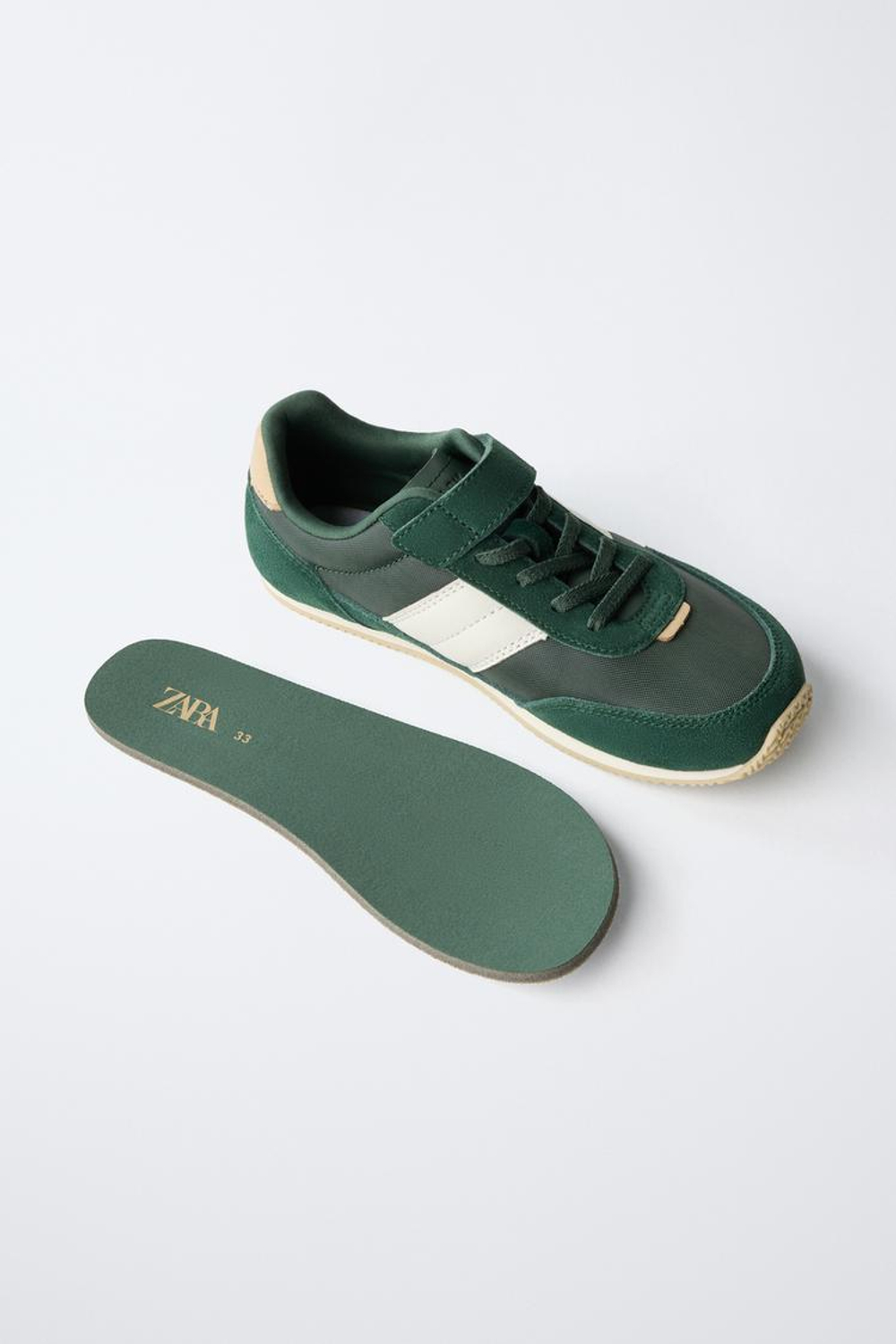 ZARA СПОРТИВНЫЕ КРОССОВКИ BAREFOOT, ЗЕЛЕНЫЙ