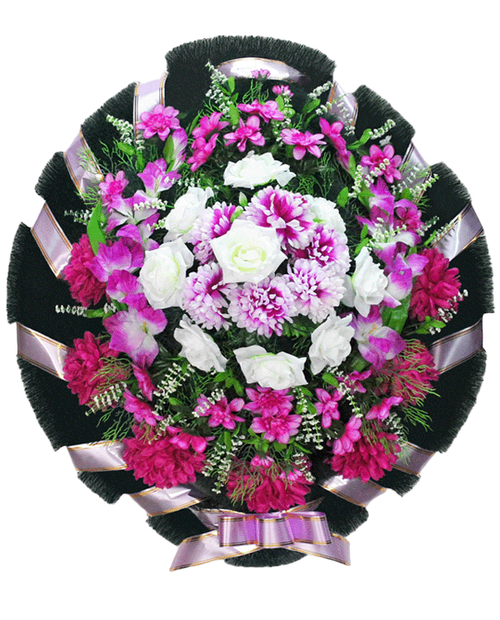 Круглый венок "сиреневый" №02