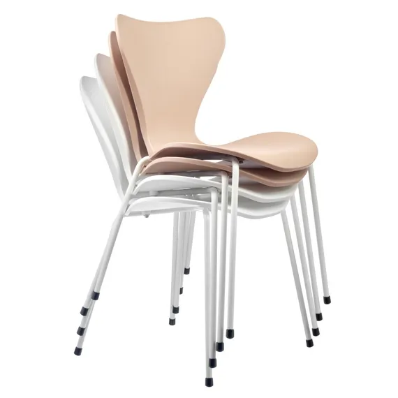 Комплект из 4 стульев Seven Style белый с белыми ножками