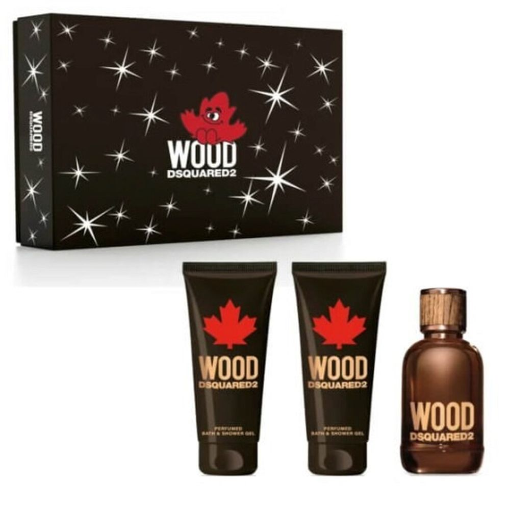 DSQUARED2 WOOD HOMME EDT SET 100 ML + S/G 100 ML + A/S BALM 100 ML