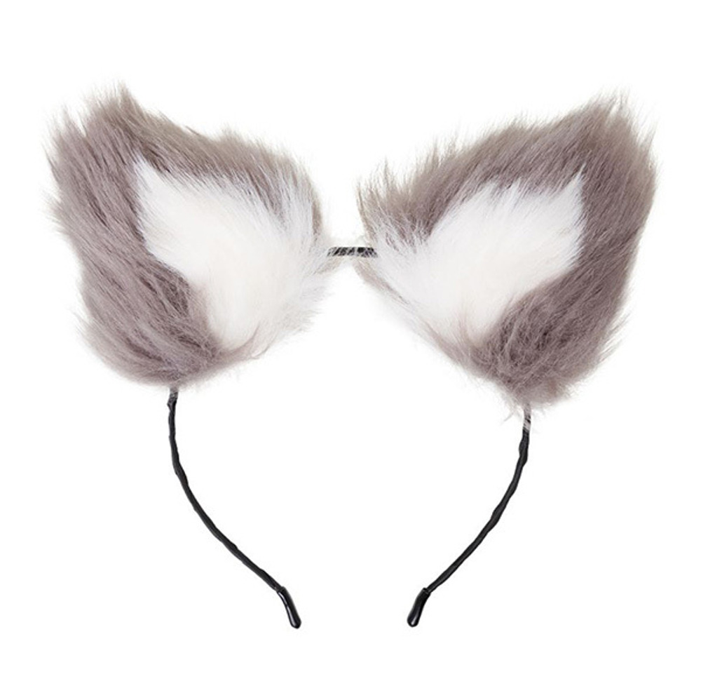 Оригинальный комплект: анальная пробка 5,5см с 2сменными ограничителями и ободок с ушками ToyFa Metal 712030