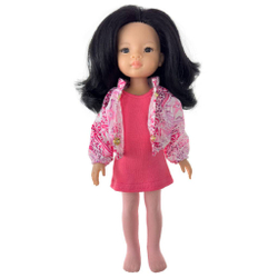 Ветровка, платье и колготки для кукол Paola Reina 32 см (978)
