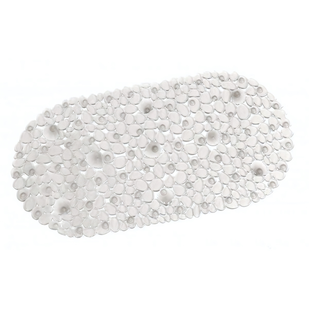 Коврик в ванную на присосках "Камушки" 69*36см прозрачный