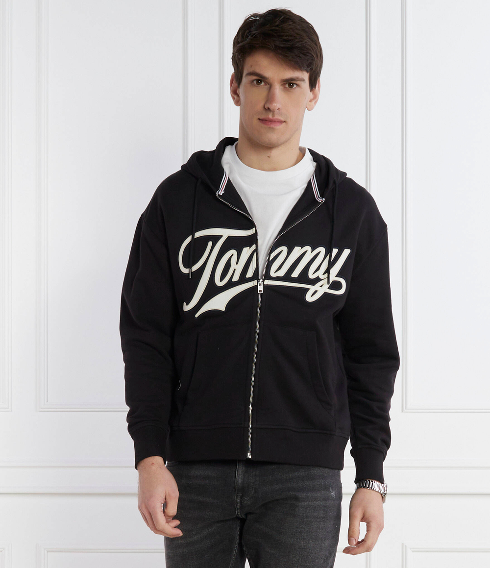 Худи LETTERMAN ZIPTRU EXT Tommy Jeans - черный(DM0DM18415)