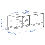 Тумба под ТВ - IKEA BOASTAD/БОАСТАД ИКЕА, 121х42 см, черный/бежевый
