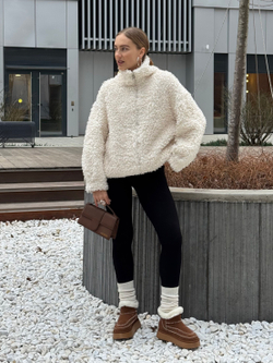 Шуба White sheep молочный