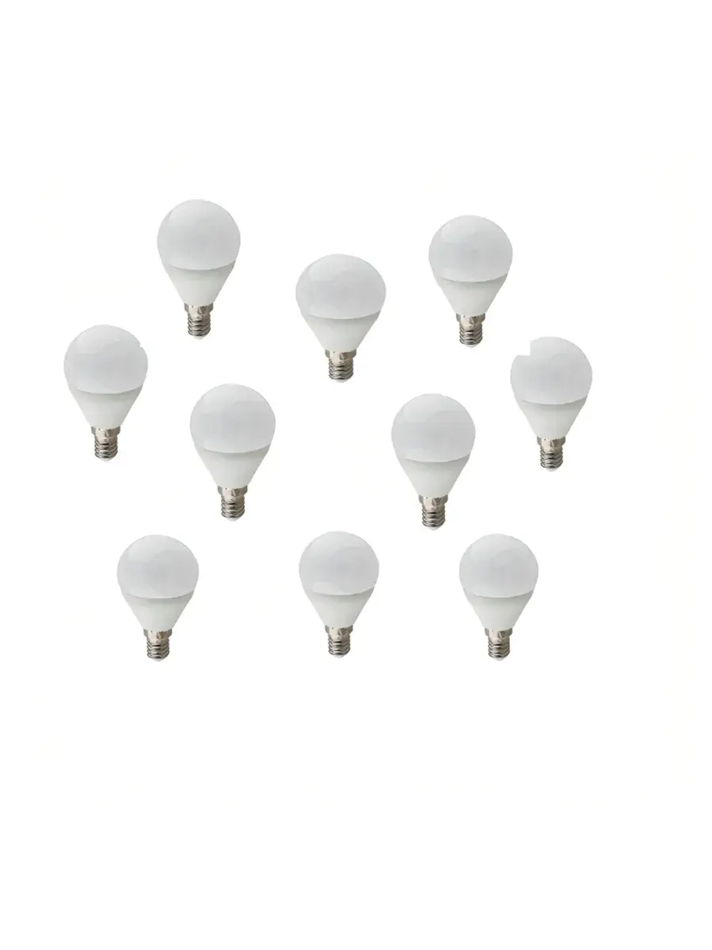 10 шт Светодиодная лампа 10W 220V E14 2700K шар теплый