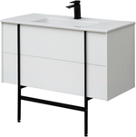 Тумба с раковиной Allen Brau Reality 100 см 1.32007.WM матовый белый