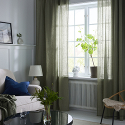 IKEA DYTÅG  (ИКЕА ДЙТÅГ)  -  Штора, 2 шт, на ленте/зеленая, 145x300 см