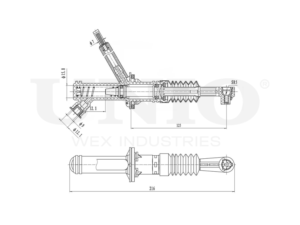 Цилиндр сцепления главный UNIO BRC-10017