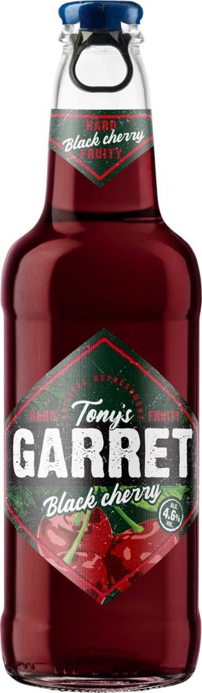 Пиво Тони&#39;с Гаррет Хард Блэк Черри / Tony&#39;s Garret Hard Black Cherry 0.4 - стекло