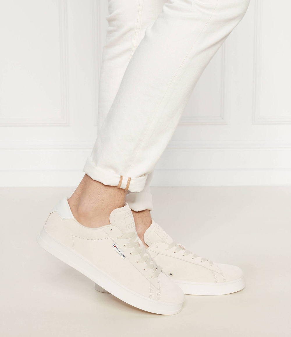 Кожаные кроссовки Tommy Jeans - экрю(EM0EM01375)