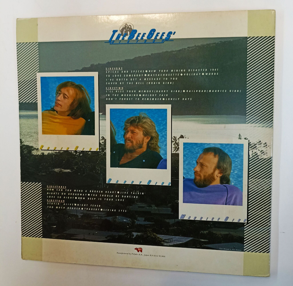 Винтажная виниловая пластинка LP Сборник Bee Gees History 2LP (Japan 1982)