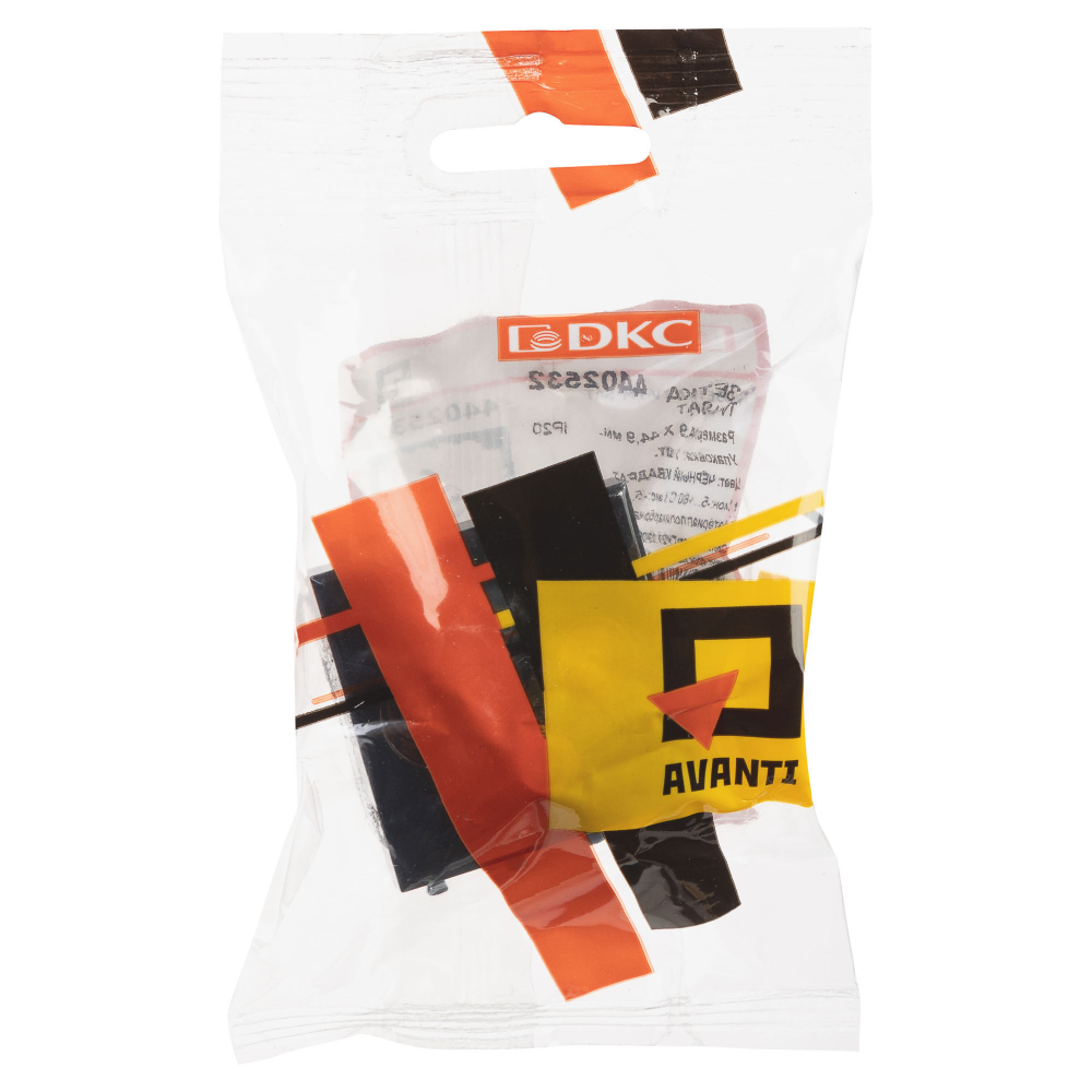 Розетка TV-FM-SAT модульная, "Avanti", "Черный квадрат", 2 модуля