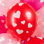 Шар (12''/30 см) Сердечки, Ассорти, пастель, 5 ст, 25 шт.