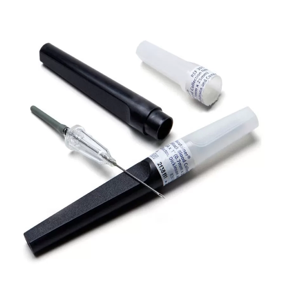 Игла двусторонняя 22G 1 1/2" 0.7х38 мм черная Lind-Vac 100 шт