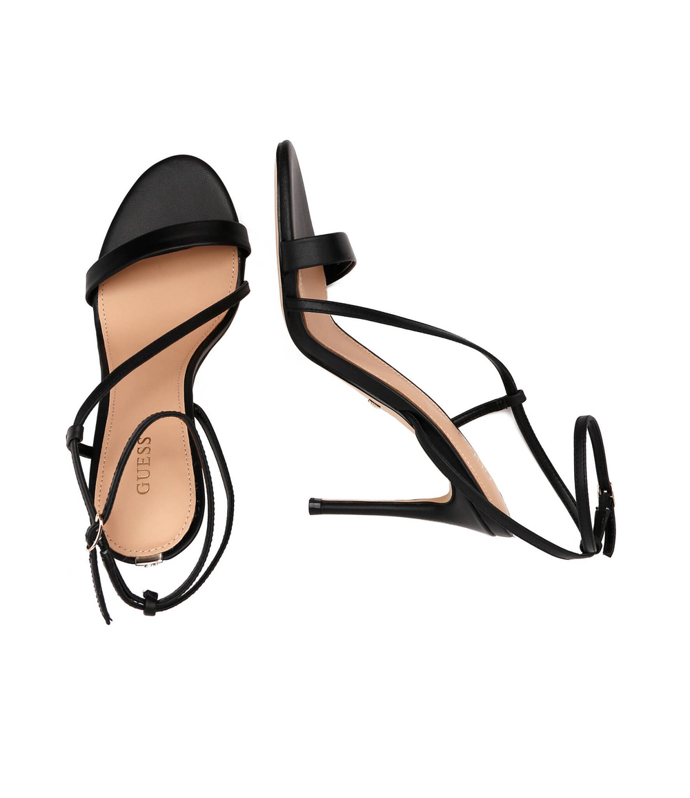 Кожаные босоножки на шпильках kadera Guess - черный(FL5KAD LEA03)