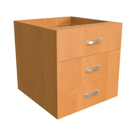 Тумба подвесная с 3-мя ящиками ТФ203, 400х542х400, ольха