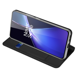 Чехол книжка из PU кожи черного цвета от Dux Ducis для смартфона OnePlus Nord CE4 и OPPO K12, K12 Plus, серия Skin Pro Series Case