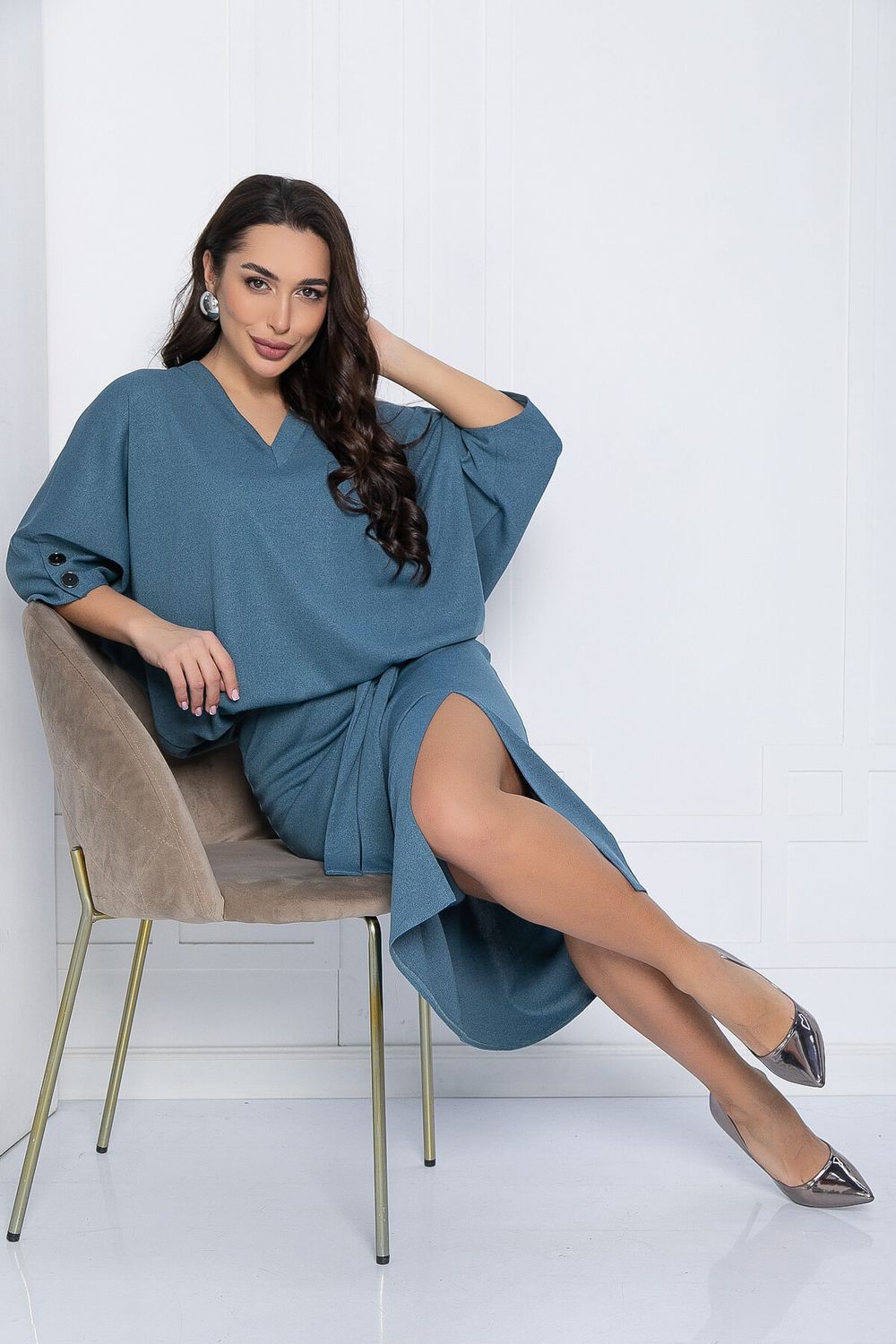 Платье Вэнсдей (джинс) П12576-4 LT Collection