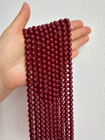 "Жемчуг круглый" 8мм, "Майорка. Имитация" (винный цвет)