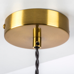 799013 Подвес CERAMO 1х12W E27 ЛАТУНЬ/БЕЛЫЙ