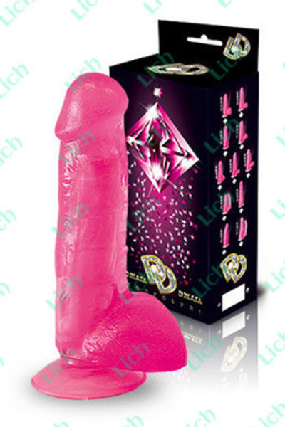 Фаллоимитатор гелевый с мошонкой и присоской