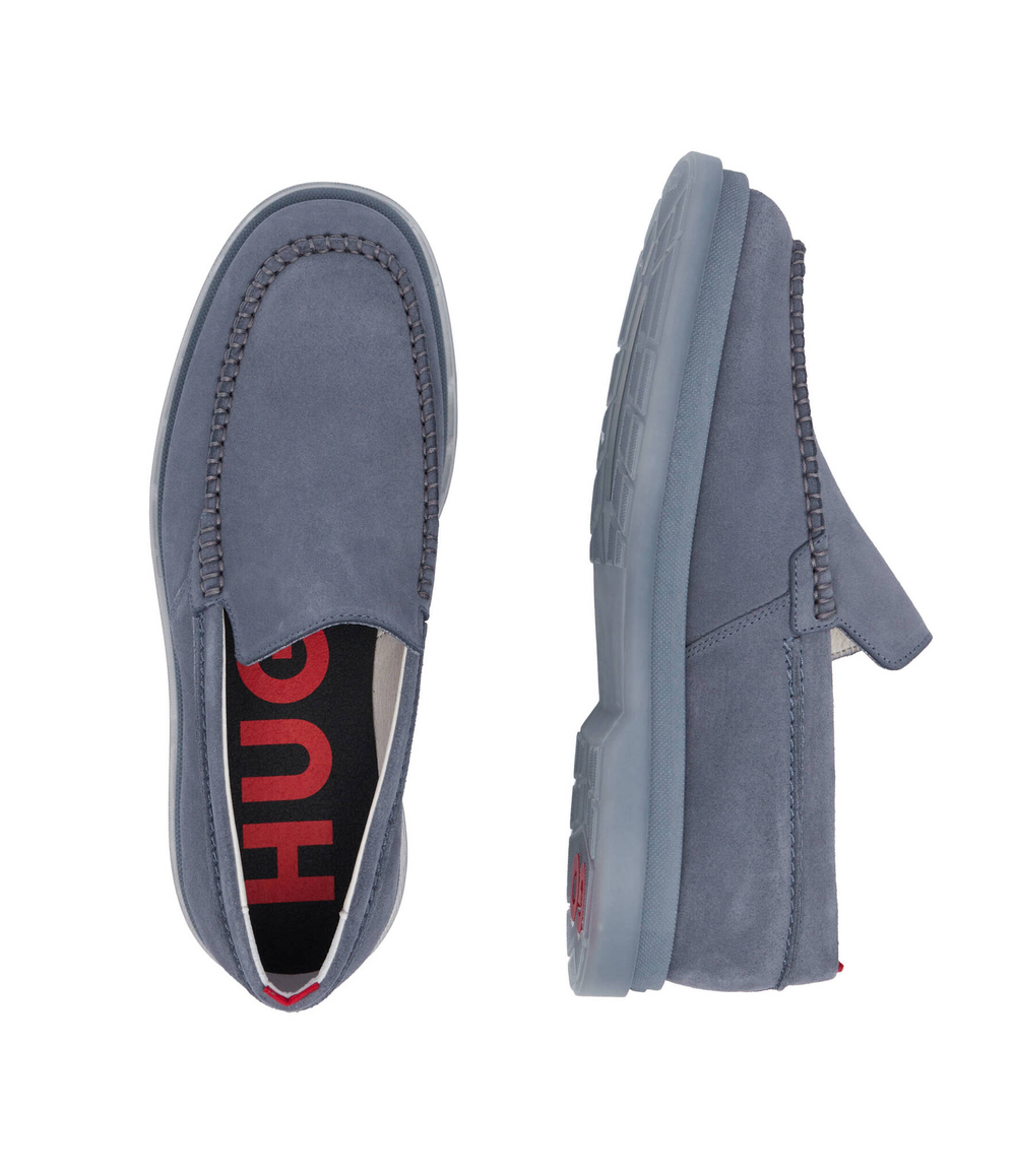 Кожаные мокасины chaol_loaf_sd HUGO - голубой(50517277)