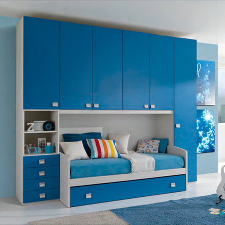 Комплект мебели GIESSEGI для детской Winnie, цвет береза - небесный, XWINNI30022