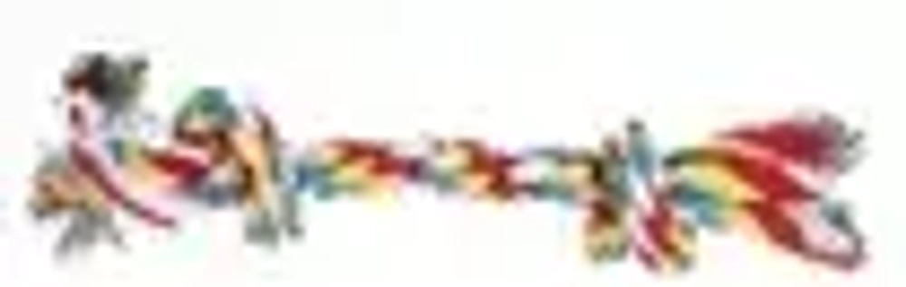 Игрушка - канат грейфер для собак мелких и средних пород «ПОИГРАЙКА», цвет красный/синий, 23см