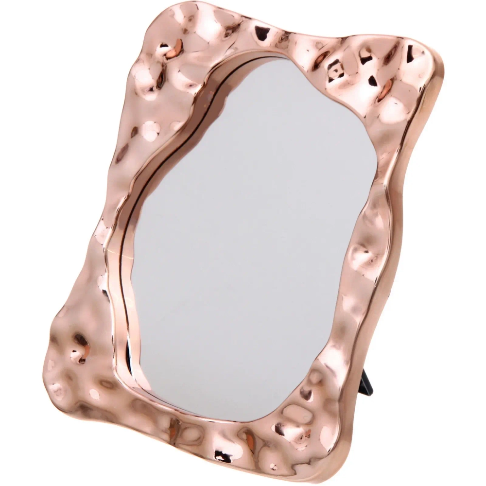 Зеркало настольное «ЭЛАНТРА», прямоугольник, цвет золото, 22,5*18см