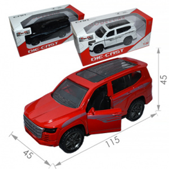 Метал. транспорт 12см ТОЙОТА LAND CRUSER PRADO с панорамным окном откр.двери  инд. кор