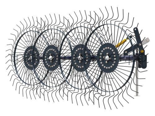 Грабли ворошилки СКАУТ PL-4600 для трактора, четыре колеса сгребания