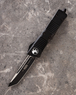 Автоматический складной нож Microtech Troodon Tanto Tactical Black VG-10 140-1T (черный-черный)