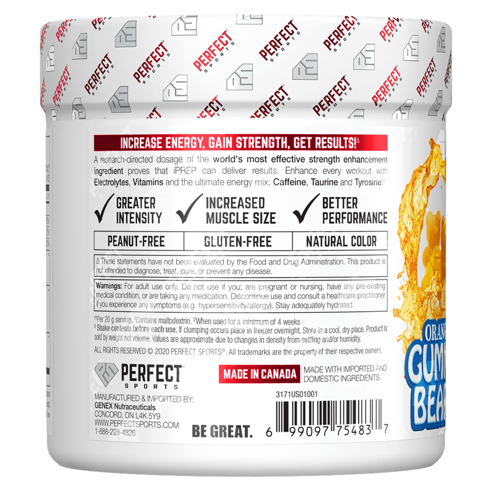 PERFECT Sports, iPrep, Advanced Pre-Workout, апельсиновые мармеладки, 300 г (10,6 унции)