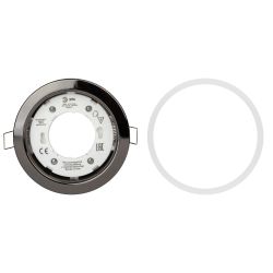 Светильник встраиваемый ЭРА KL35 BK /1 (к) под лампу GX53 черный термокольцо в комплекте