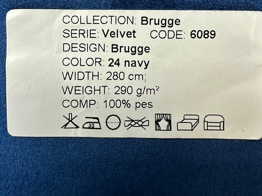 Бархат Brugge navy (Брюгге нави) 24