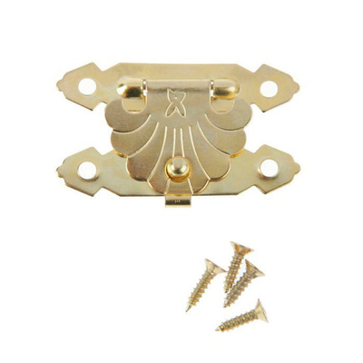 Замок металл для шкатулки "Ракушка" золото  2х3,5 см 2272571