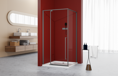 Душевое ограждение Esbano ESOGA90KVGM 90x90x195 Квадратная цвет оружейная сталь