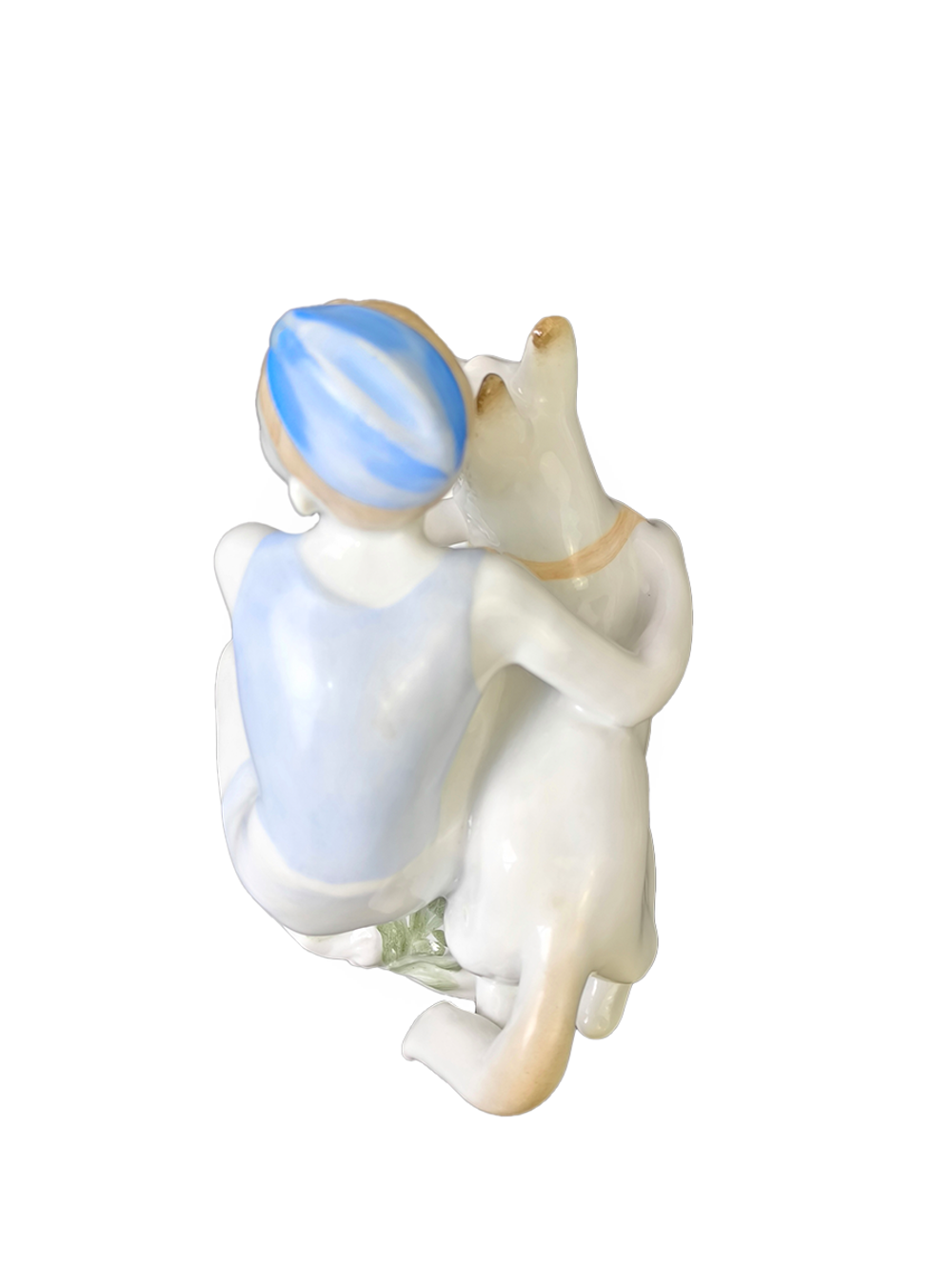 Фарфоровая статуэтка "Юный пограничник с собакой" ЛФЗ