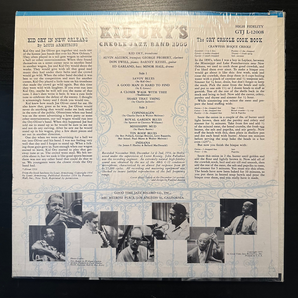 Kid Ory's Creole Jazz Band* - Kid Ory's Creole Jazz Band 1955 (США 1955г.)